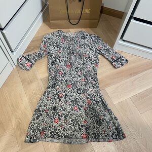 Zadig & Voltaire Remus Floral Print Mini Dress in Size XS